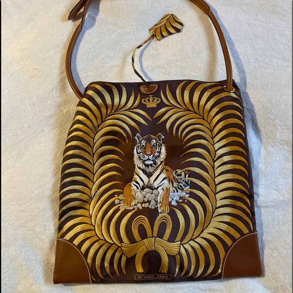 Hermes Silk Tiger Royal City Bag